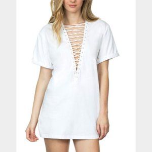 NWT LF Emma & Sam Lace Up White Shirt